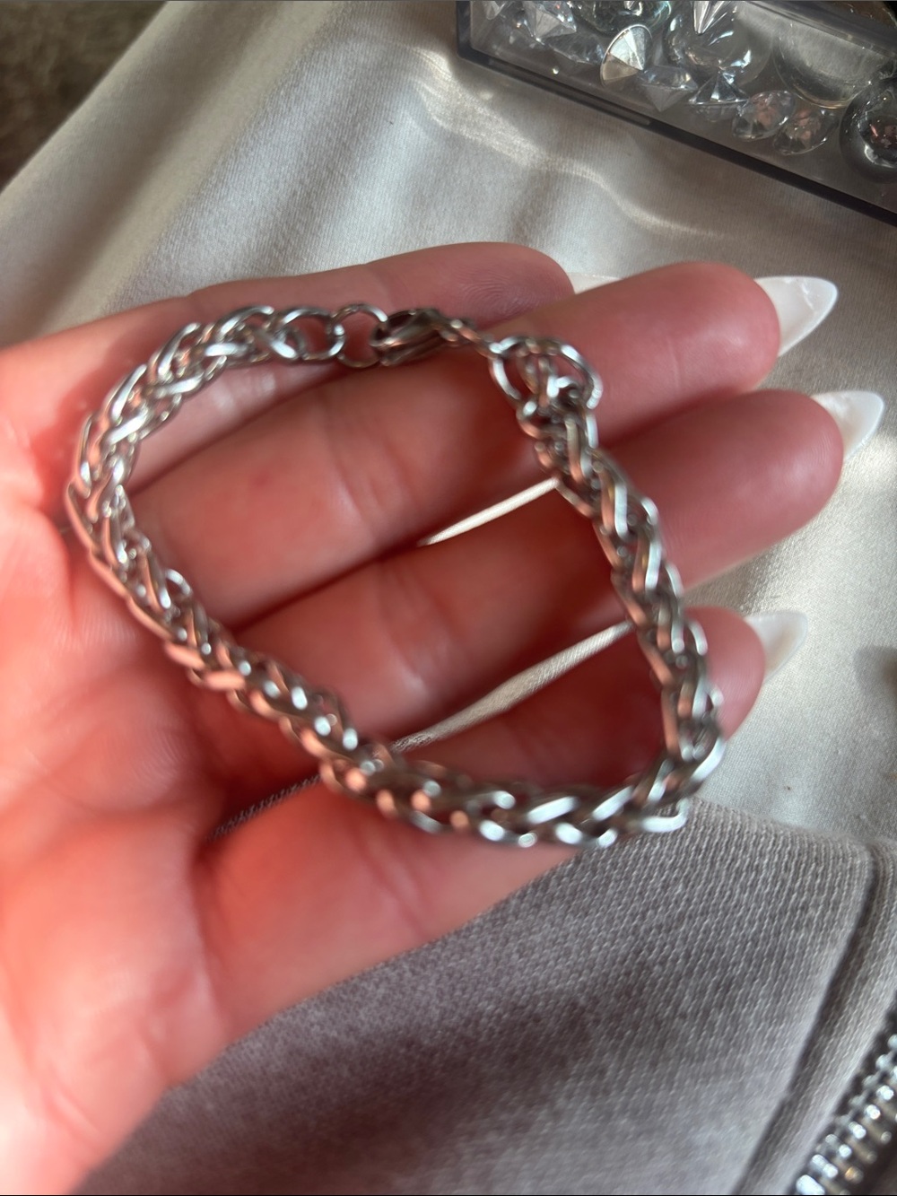 Silver Twisted Link Bracelet